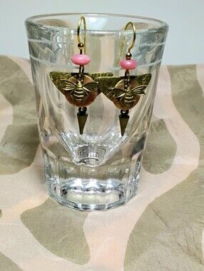 Silver Forest Bumble Bee Earrings